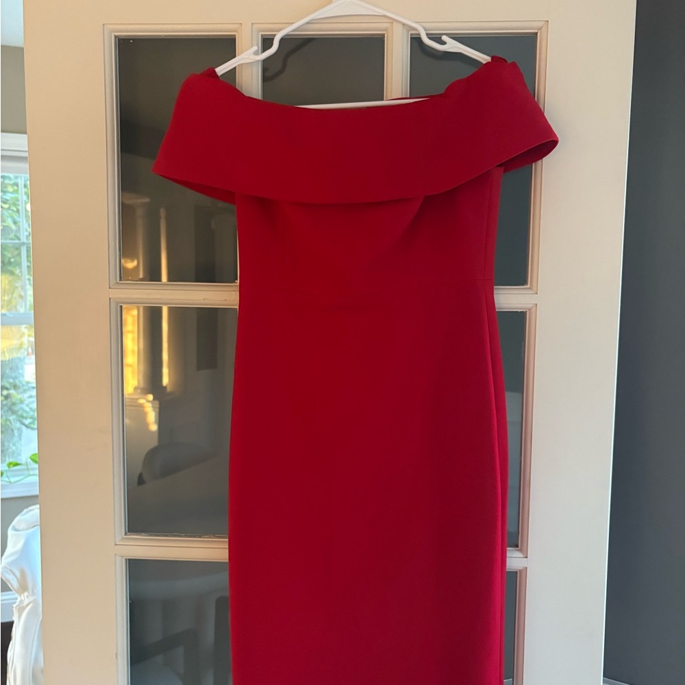 Calvin Klein Strapless Red Dress